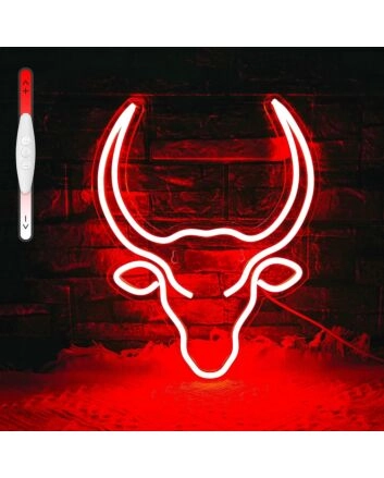 Red Sharp Long Antlers Cool Bar Neon Sign Unique Bar Decor