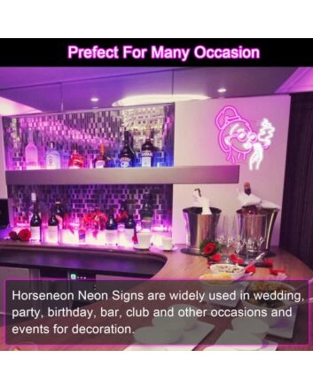 Smoking Woman Deep Pink Neon Sign Chic Bar