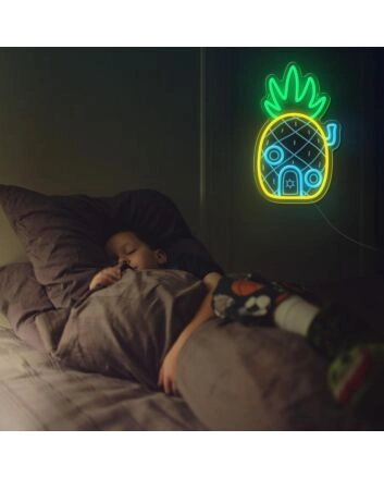 Wonderful Beckoning Pineapple Bedroom Neon Sign Tropical Vibes