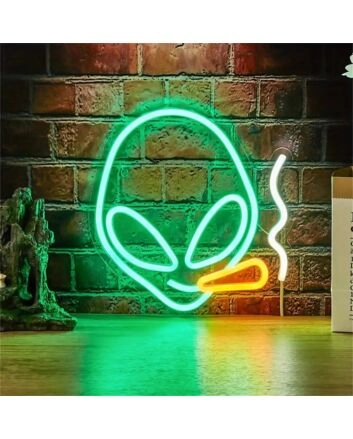 Transform Your Space: Alien Smoking LED Neon Sign Perfect for Bars, Parties, and Trendy Home Decor