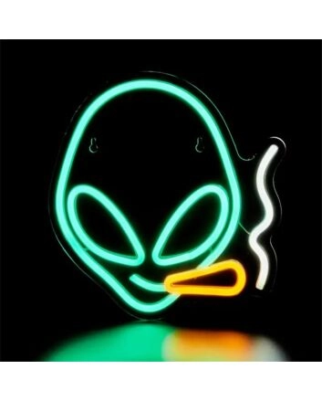 Transform Your Space: Alien Smoking LED Neon Sign Perfect for Bars, Parties, and Trendy Home Decor