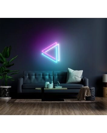 Brighten up Your Space: Art Triangle LED Neon Sign Perfect for Office, Bars, and Trendy Home Decor.