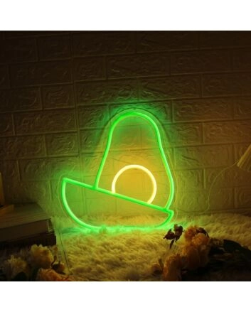 Brighten Your Space: Avocado LED Neon Sign for Home Decor, Trendy Bars, and Festive Celebrations.