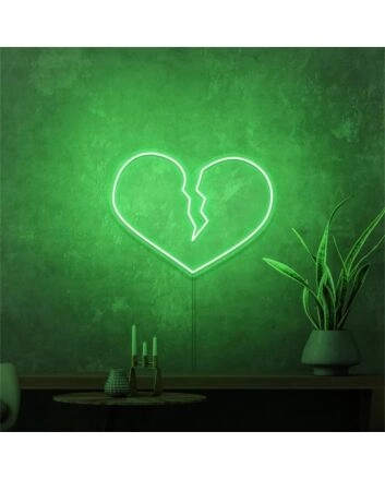 Brighten Up Your Space with Broken Heart Mini LED Neon Sign - Perfect for Bedroom Ambiance, Office Decor, or Romantic Evenings.