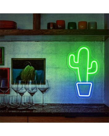 Brighten Your Space: Versatile Cactus LED Neon Sign for Home Decor, Office Enhancements, and Vibrant Bar Atmospheres.