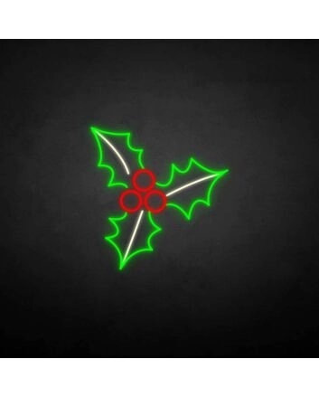 marry christmas mistletoe neon sign