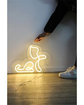 Bring Whimsy to Your Space: Cat For Room LED Neon Sign Perfect for Home Decor, Quirky Bars, and Unique Office Settings