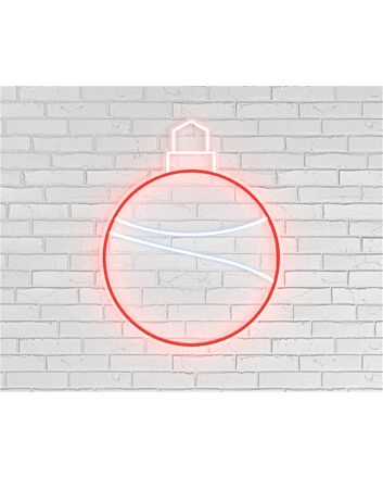 Bring festive cheer to your home, office, or holiday party with the Christmas Bauble LED Neon Sign.