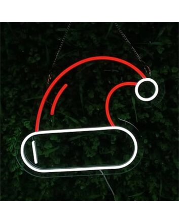 Brighten Up Your Festive Celebrations: Christmas Hat LED Neon Sign for Home, Office, and Holiday Parties.