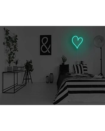 Brighten Your Wedding, Bar, and Home Ambiance with the Classic Heart LED Neon Sign.
