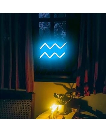 Transform Any Space into a Stellar Oasis with the Constellation Aquarius LED Neon Sign - Perfect for Home Decor, Bars, and Cosmic-Themed Weddings