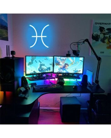 Brighten Your Space with Versatility: Constellation Pisces LED Neon Sign for Bars, Weddings, and Home Ambiance.