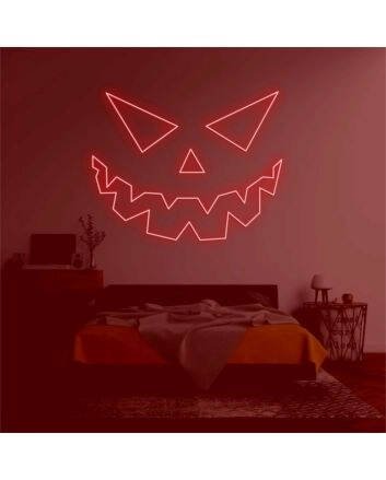 &#39;Evil face&#39; neon sign