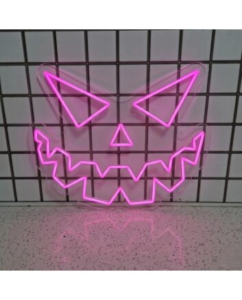 &#39;Evil face&#39; neon sign