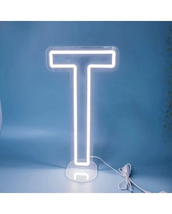 Enhance Your Home, Office, or Store Ambiance with the Customized LED Neon Light Letter T LED Neon Sign