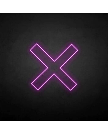 X-mark&#39; neon sign