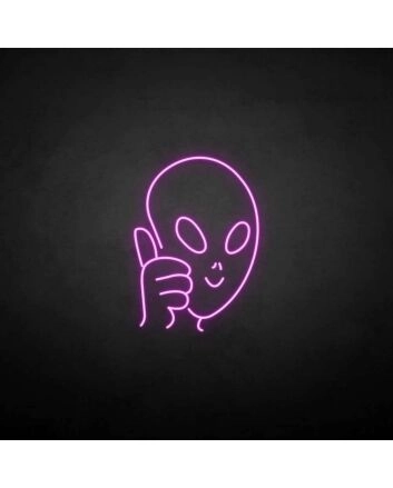 Saucer man&#39; neon sign