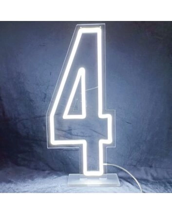 Brighten Up Your Child's Fourth Birthday and Home Space with Our Customized LED Neon Light Number 4 Birthday LED Neon Sign.