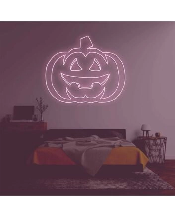 Pumpkin head2&#39; neon sign