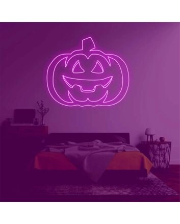 Pumpkin head2&#39; neon sign