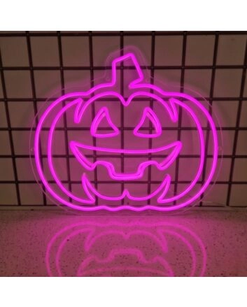 Pumpkin head2&#39; neon sign