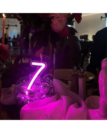 Elevate Your Space: Customized Number 7 LED Neon Sign for Bars, Weddings, and Chic Home Decor