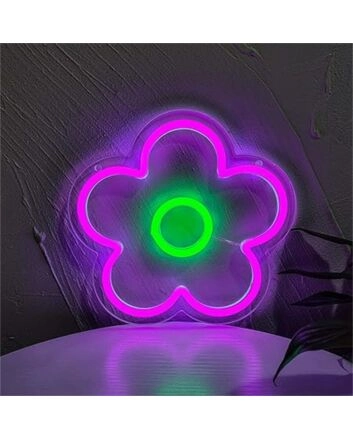 Brighten Up Your Space: Perfect for Home Decor, Bars, and Weddings with the Mini Daisy Flower LED Neon Sign.