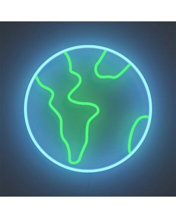 Enhance Your Space: Brighten Up Your Home, Office, or Party Venue with the Earth LED Neon Sign.