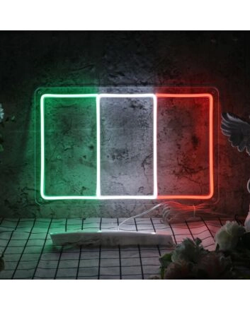 Enhance Your Bar, Restaurant or Celebration Ambiance with the Flag Of Italy LED Neon Sign.