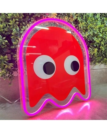 Light Up Your Nights: Ghost UV Printed LED Neon Sign Perfect for Bars, Home Decor, and Halloween Festivities.