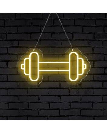 Elevate Your Gym, Office, or Home Gym Space with the Vibrant Gym Barbell LED Neon Sign