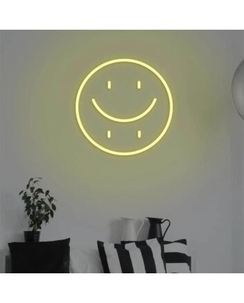 Elevate Your Mood and Space: Happy Sad Face LED Neon Sign for Home, Office, Store, Bar, and Events Decoration