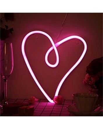 Brighten Your Special Moments: Perfect for Weddings, Anniversaries, and Celebrations with Heart Shaped LED Neon Sign