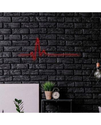 Brighten Your Nights: Heartbeat LED Neon Sign Perfect for Romantic Settings, Weddings, and Chic Bars