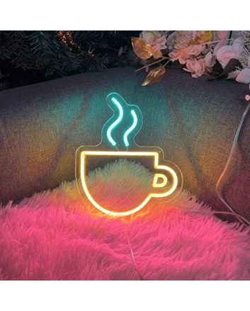 Brighten Up Your Cafe or Kitchen: Hot Coffee LED Neon Sign Perfect for Creating a Warm, Inviting Atmosphere