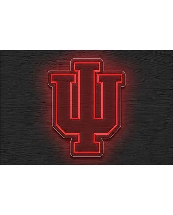 Show Your Hoosier Pride at Home, Office or Campus Events with the Indiana University Logo LED Neon Sign.