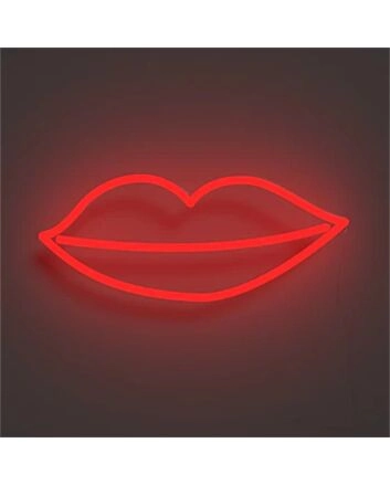 Brighten Up Your Bedroom, Bar, or Beauty Salon with the Lively Kissy Lips LED Neon Sign.