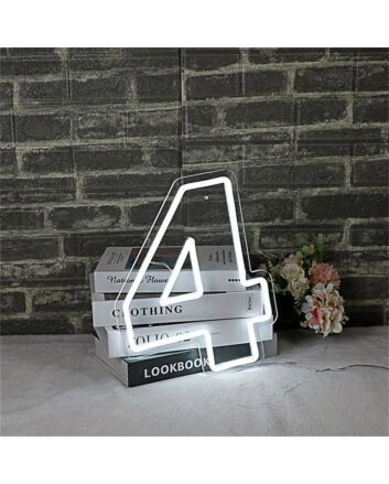 Brighten Up Celebrations and Events with LED Neon Birthday Number 4 LED Neon Sign - Perfect for Parties, Weddings, and Milestone Birthdays.