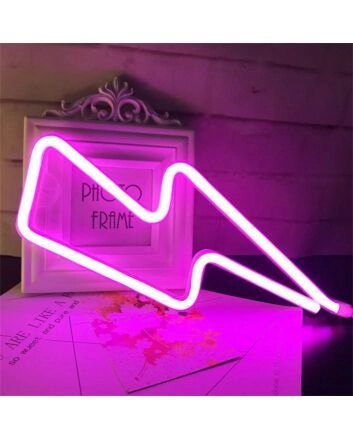 Brighten Up Your Bar, Office, and Home Décor with the Vibrant LED Neon Lightning LED Neon Sign.