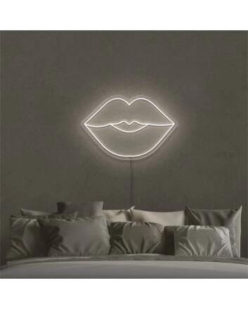 Brighten Up Your Bar, Party, or Bedroom with the Playful Glow of Lips LED Neon Sign Sketch and Etch Us.