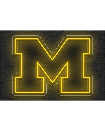 Brighten Up Game Days and Sports Bars with Michigan Block M Logo LED Neon Sign