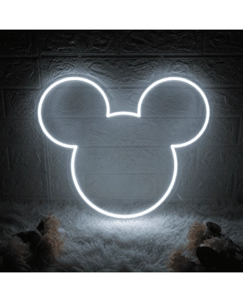 Cute LED Neon Mouse Wall Light for Kids’ Room