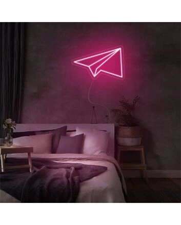 Light Up Your Office or Kid&#039;s Room with the Mini Paper Plane LED Neon Sign.