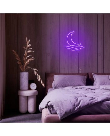 Brighten Up Your Space: Moonlight LED Neon Sign for Bars, Home Decor, and Romantic Weddings