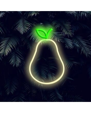 Brighten Up Your Space: Pear LED Neon Sign for Home, Office, Bar, and Wedding Ambiance.