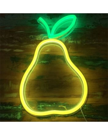 Brighten Up Your Space: Pear LED Neon Sign for Home, Office, Bar, and Wedding Ambiance.