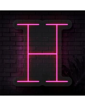 Brighten Your Space: Personalized Initial Letter H LED Neon Sign for Home Decor, Office Ambiance, and Event Highlights