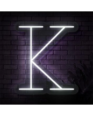 Brighten Your Space: Personalized Initial Letter K LED Neon Sign Ideal for Weddings, Bars, and Home Decor