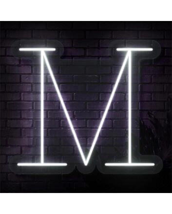 Brighten Your Bar, Wedding, or Office Space with the Personalized Initial Letter M LED Neon Sign
