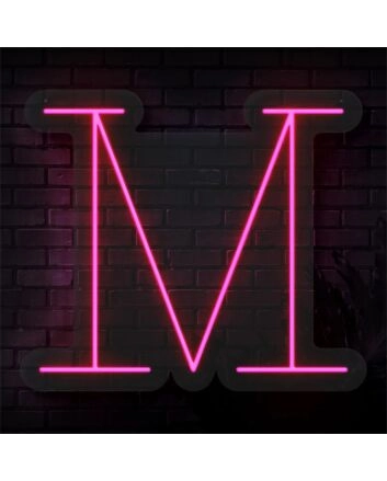 Brighten Your Bar, Wedding, or Office Space with the Personalized Initial Letter M LED Neon Sign